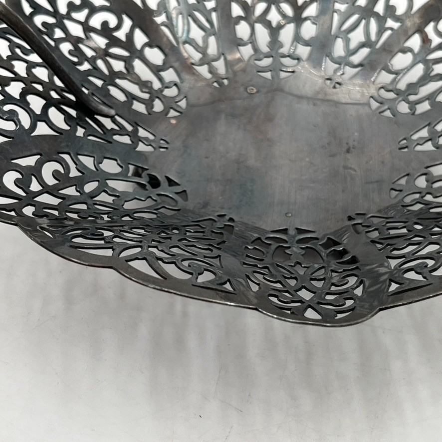 VTG International Silver CO Candy Dish Lovelace 6" Trinket Coin Key Catchall