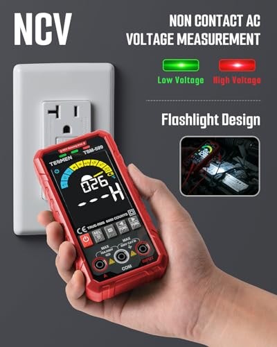 TSM-599 Smart Digital Multimeter, TSM-599 Auto&Manual Multimeter Red
