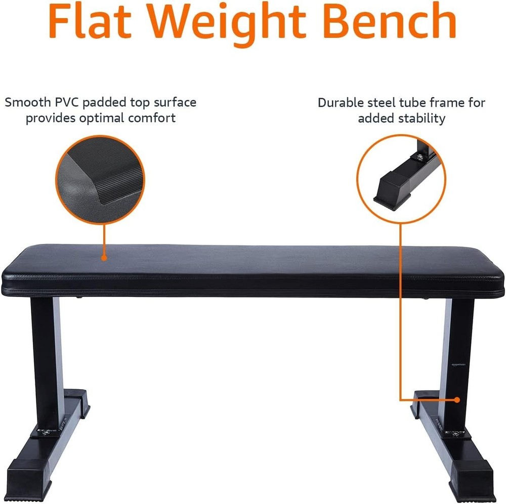 Flat Weight Bench Black