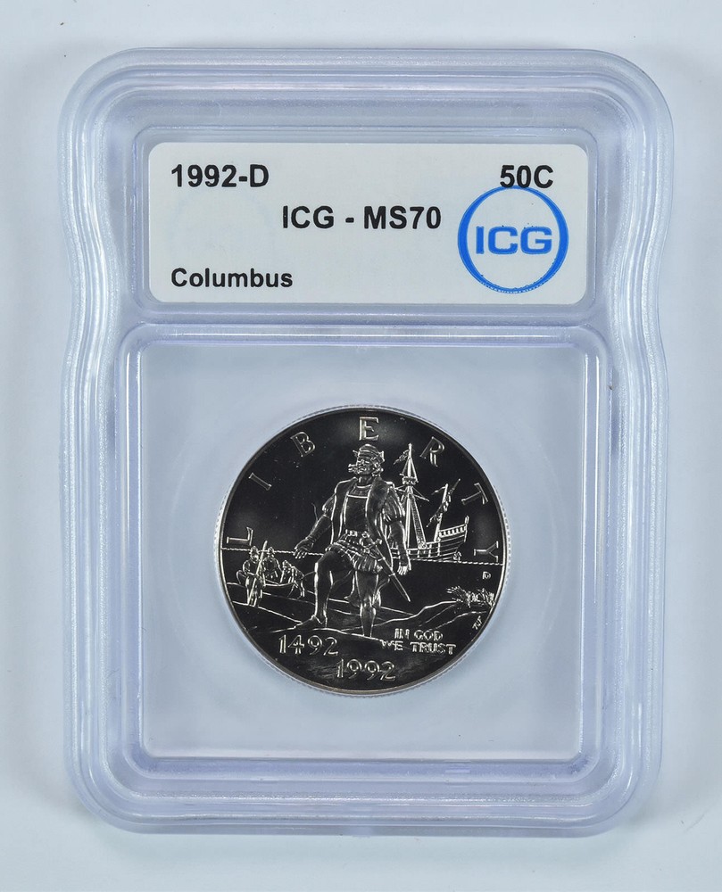 1992-D Columbus Commemorative Half Dollar MS70 ICG
