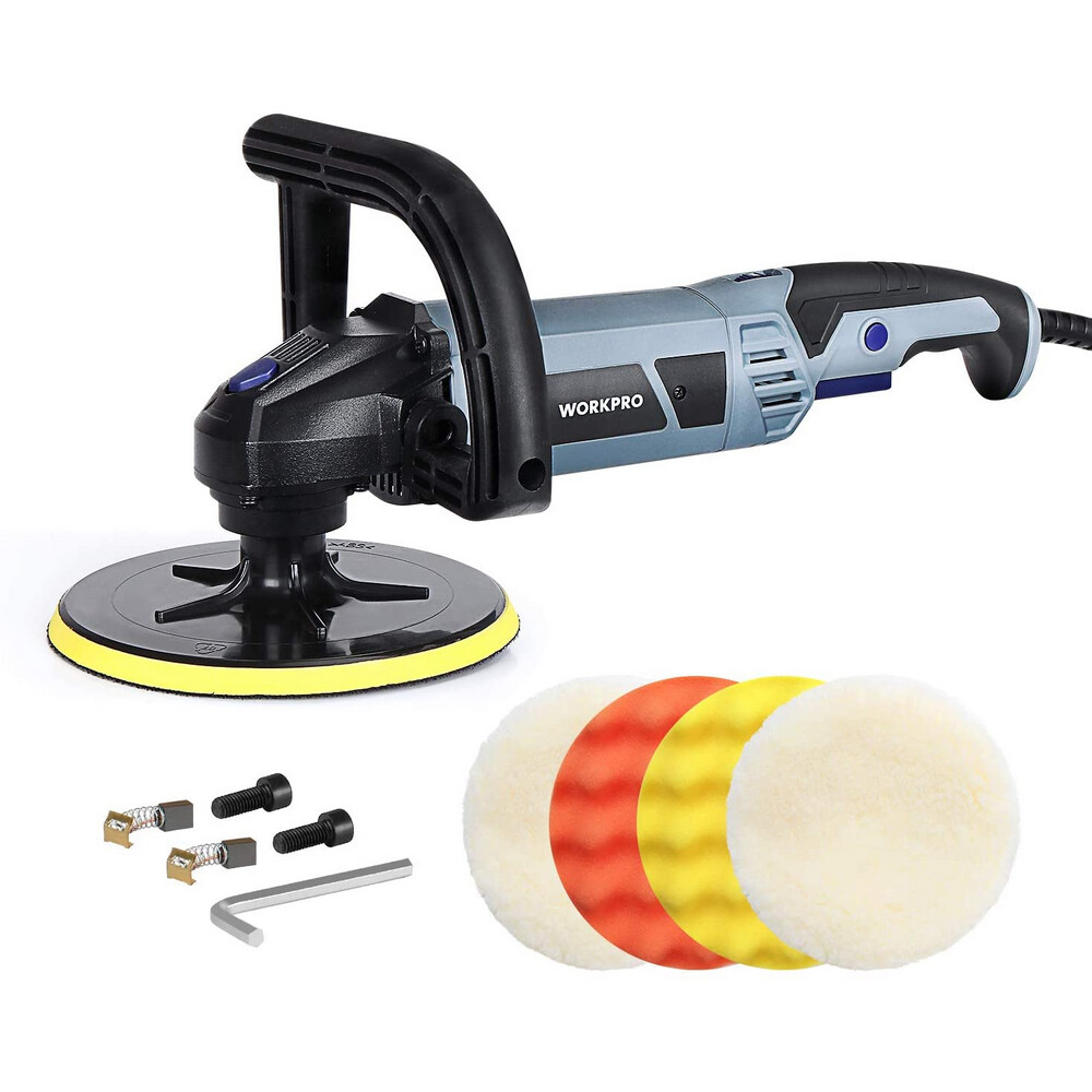 WORKPRO Electric 6 Variable Speed Car Polisher Buffer Waxer Sander Kit w/Pad NEW