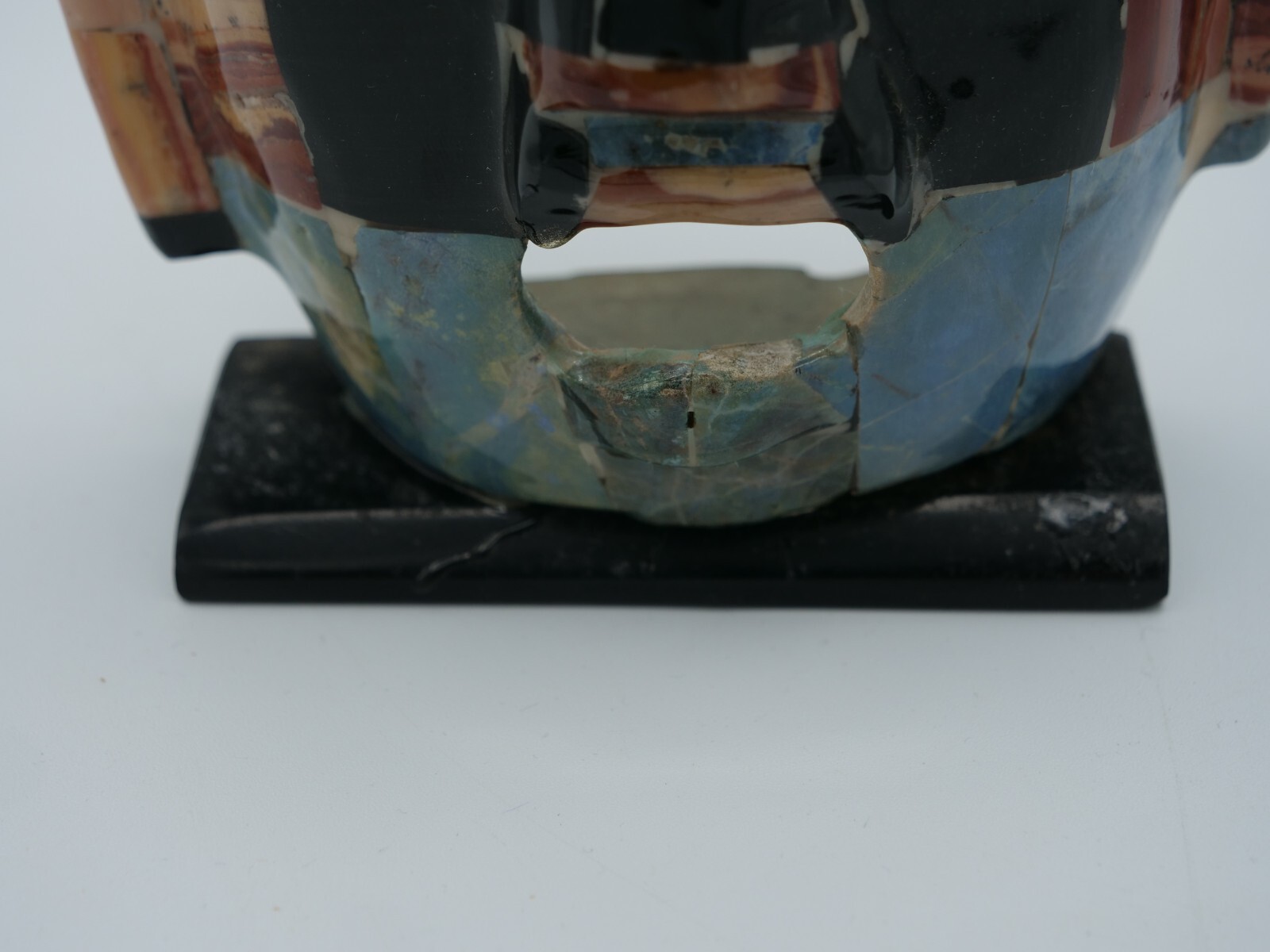 Mayan Aztec Inca Death Mask Mosaic Precious Stones Burial Folk Art Mexican 6"