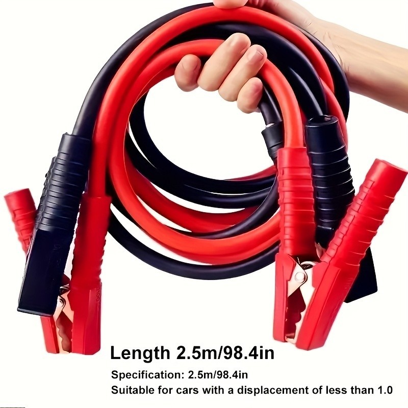 Heavy-Duty Car Battery Jumper Cables - 3M Emergency Jump Start for Vehicles