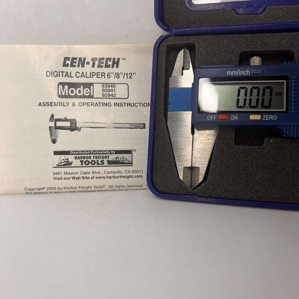 CEN-TECH Digital Caliper – 6” / 150mm Electronic Measuring Tool