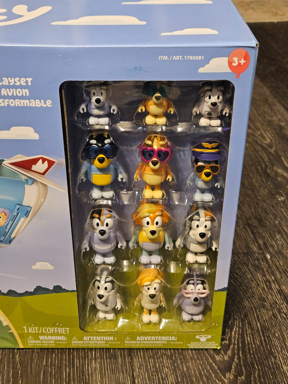 Bluey 3-IN-1 Transforming Airplane Plane Mega Playset Mini Figures 42 Pieces