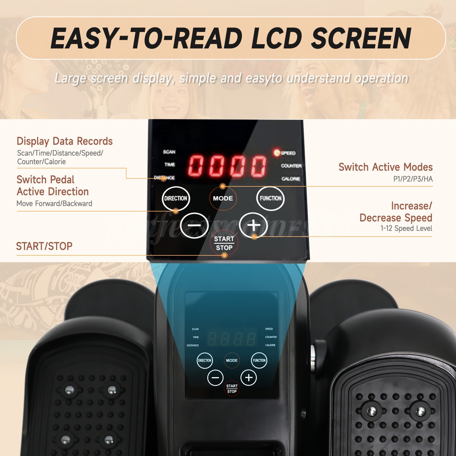 Ellipse Leg Exerciser Under Desk Elliptical Machine as Seen on TV Seated Machine