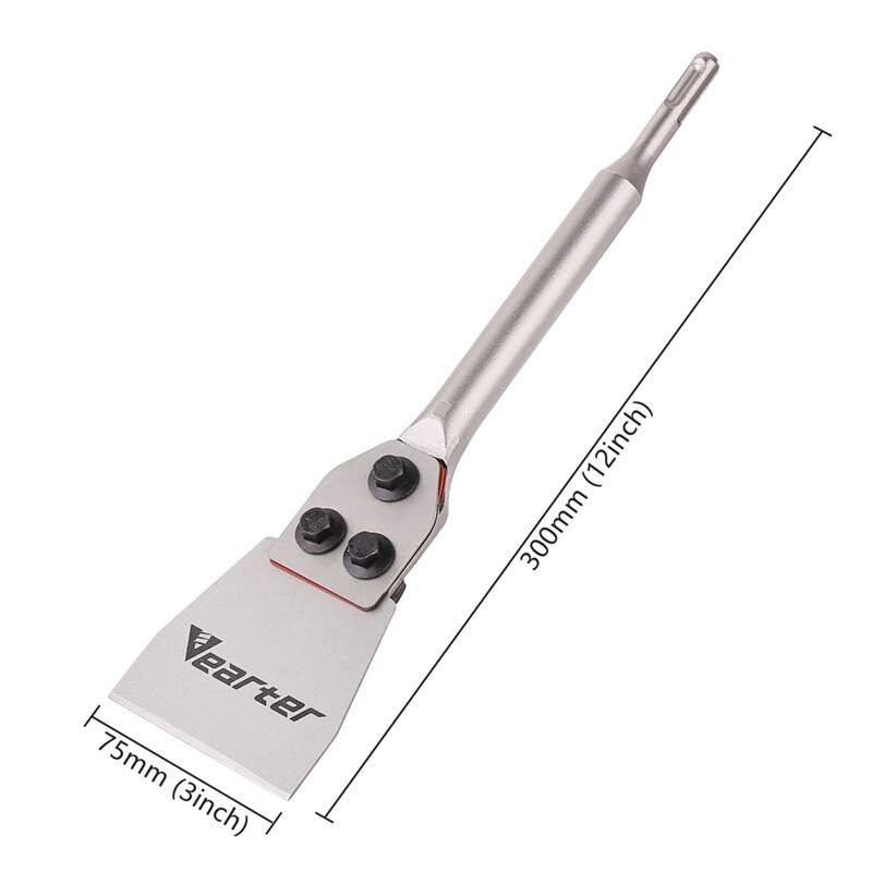 3'' X 12'' SDS PLUS Chisel Floor Scraper Wide Tile Removal Steel Flat Chisel