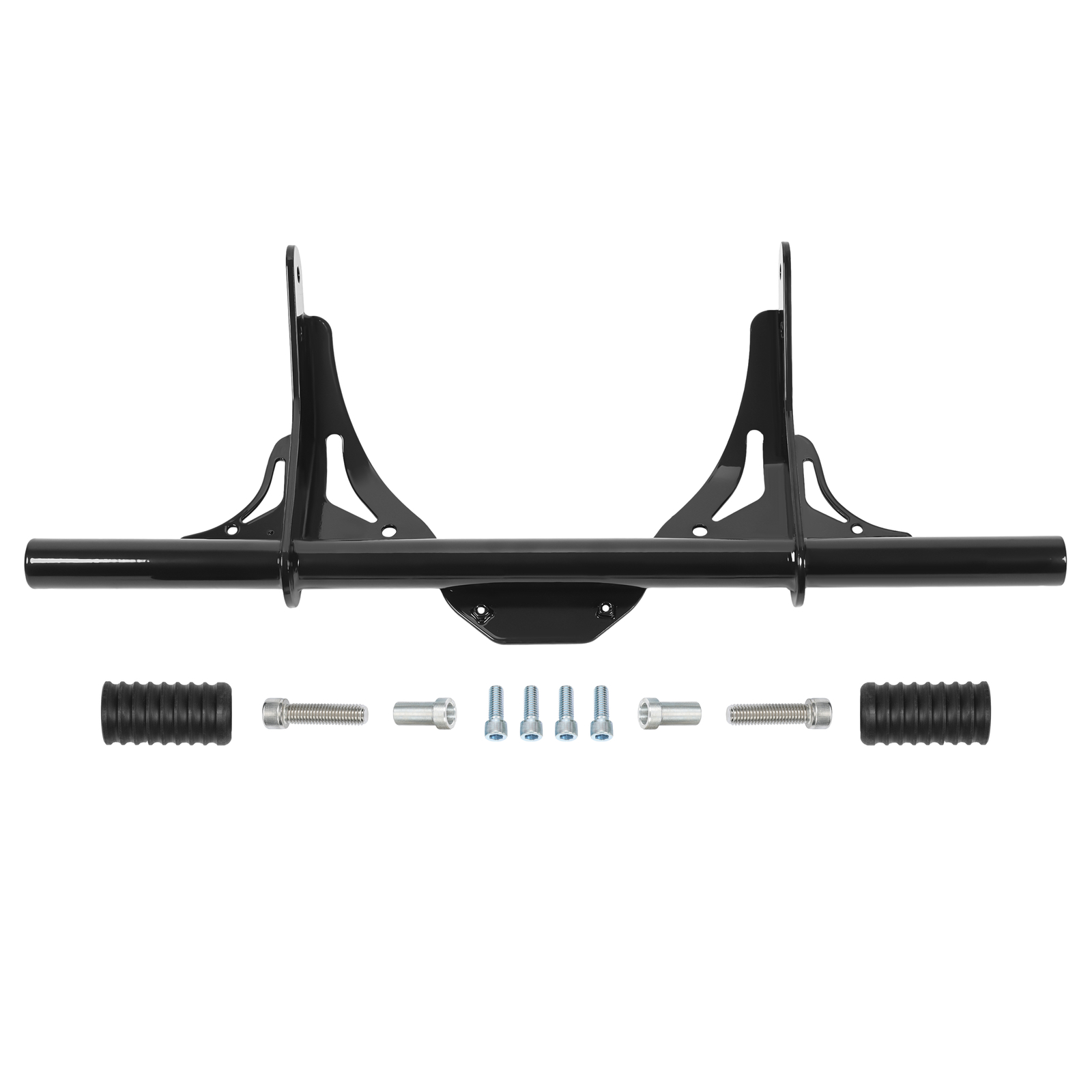 Black Front Crash Bar Protector For Harley Davidson Dyna 06-17 W/ Mid Control