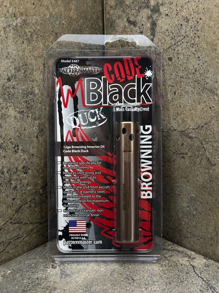 Patternmaster Code Black Duck Choke Tube for 12ga Browning Invector DS