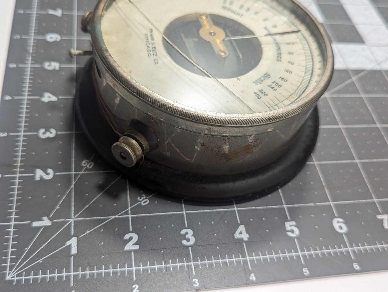 Vintage Frank S. Betz Co. Milli Amperes Meter Unique Steampunk Industrial