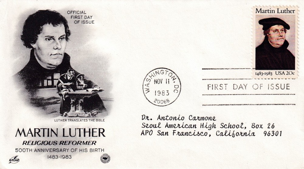 STAMP US SCOTT 2065 "Martin Luther" 20 CENT 1983 FDC - H