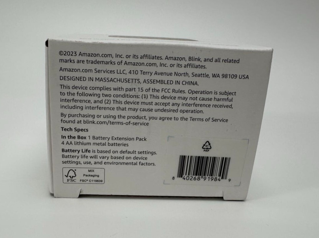 Blink Outdoor 4 Battery Extension Pack Accessory for Outdoor 4 Smart Camera