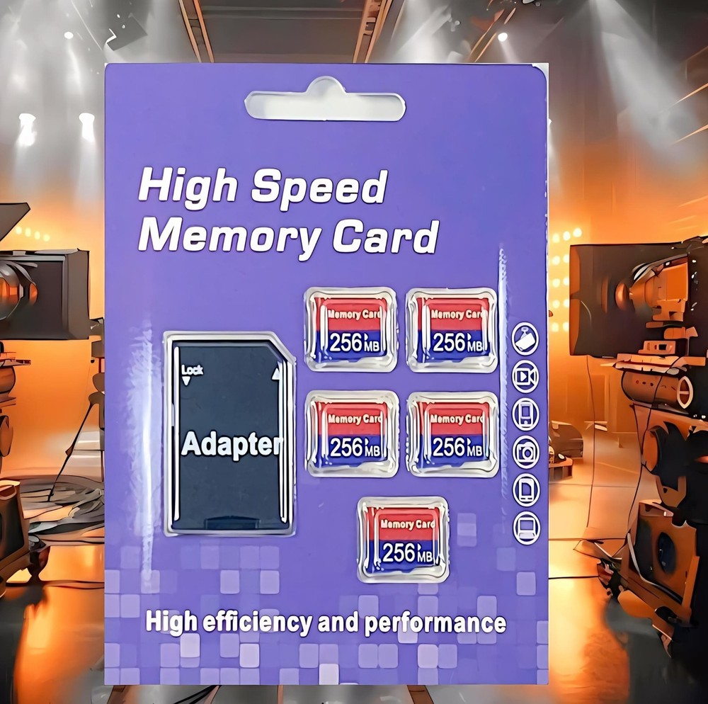 256MB 5-Pack Micro SD Cards Memory Card Secure Digital Flash Memory TF/SD Card