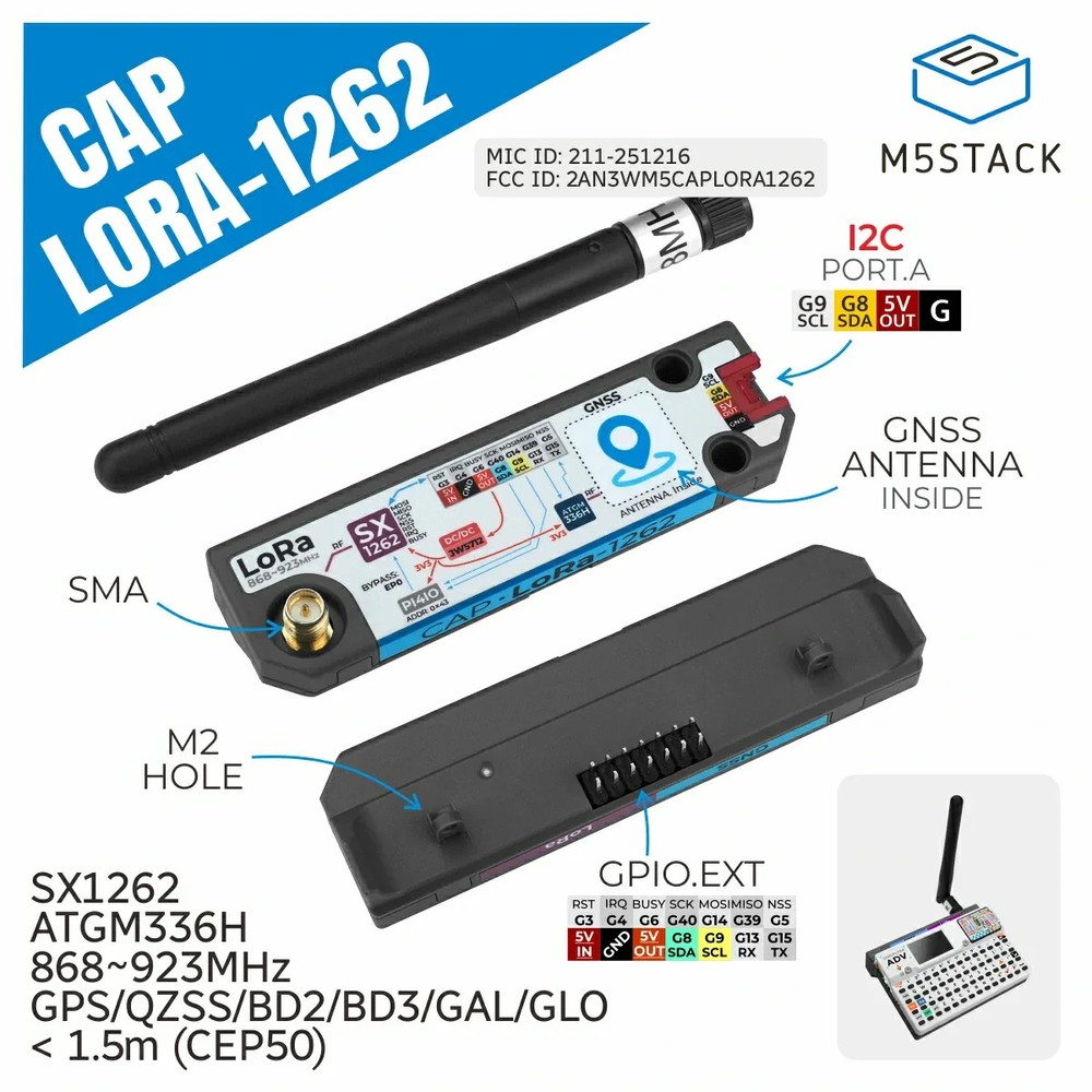 M5Stack Cardputer ADV & Cap LoRa-1262 UNLOCKS GPS AND LONG RANGE SECURE TEXT MSG