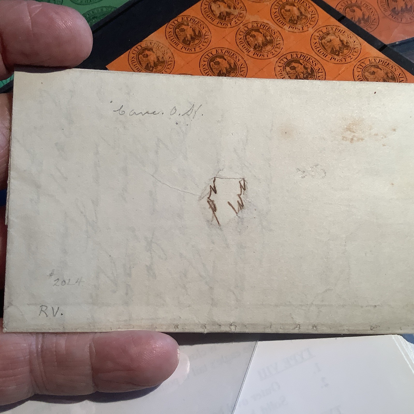 US Local Post Cover Scott #20L4 Boyd's City Express Post. 1845 + Letter Inside