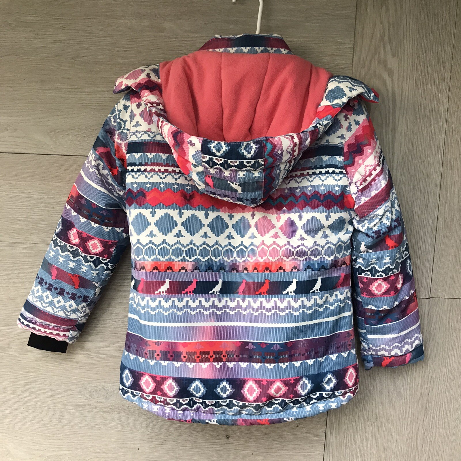 N.Z.B.Z Girls 12, Color Block Insulated Ski Jacket Hooded Winter Thick Coat