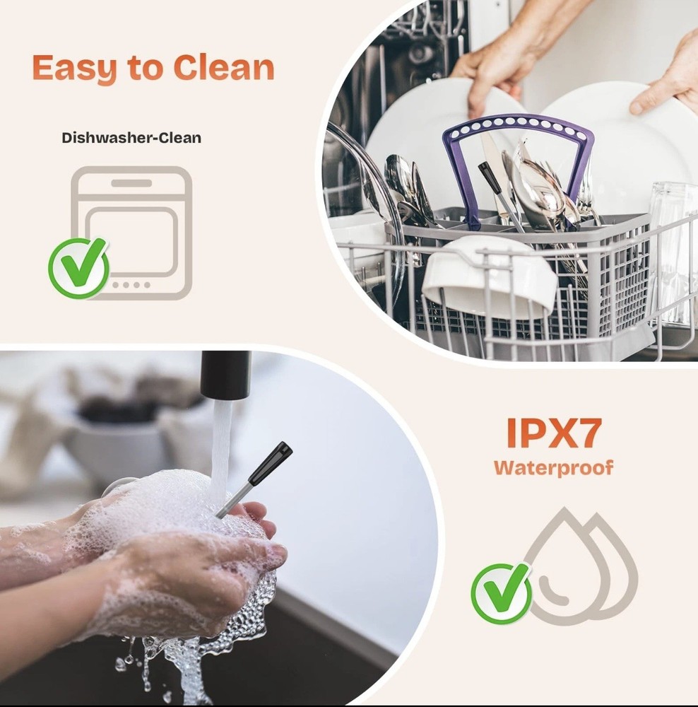 Smart Wireless Meat Thermometer with 2Color-Coded Probes,Standalone Display Base