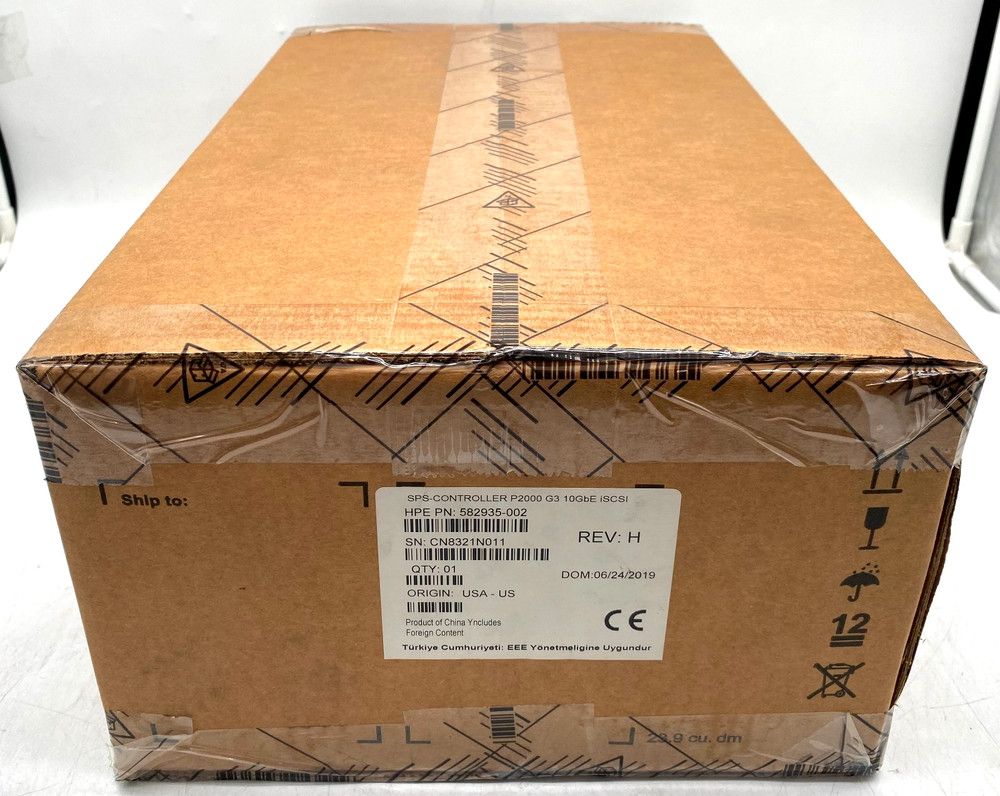 NEW HP 582935-002 AW595B P2000 G3 RAID 2x10GbE ISCSI MSA ARRAY SPS CONTROLLER