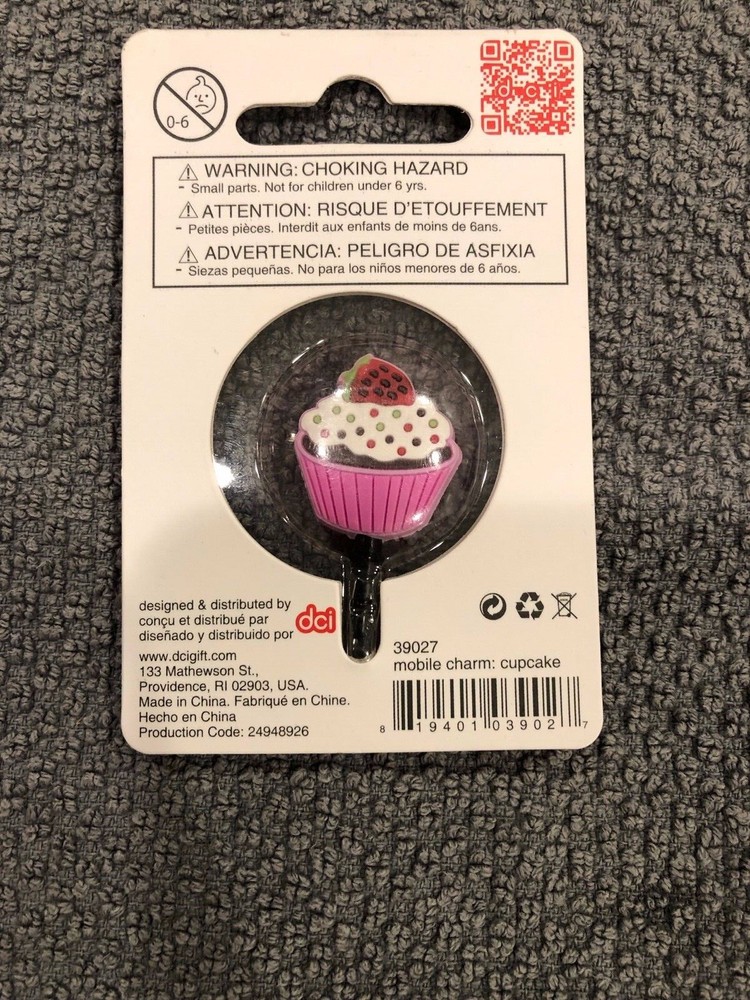 DCI Funky Tech Mobile Device Charm "Cupcake" #39027