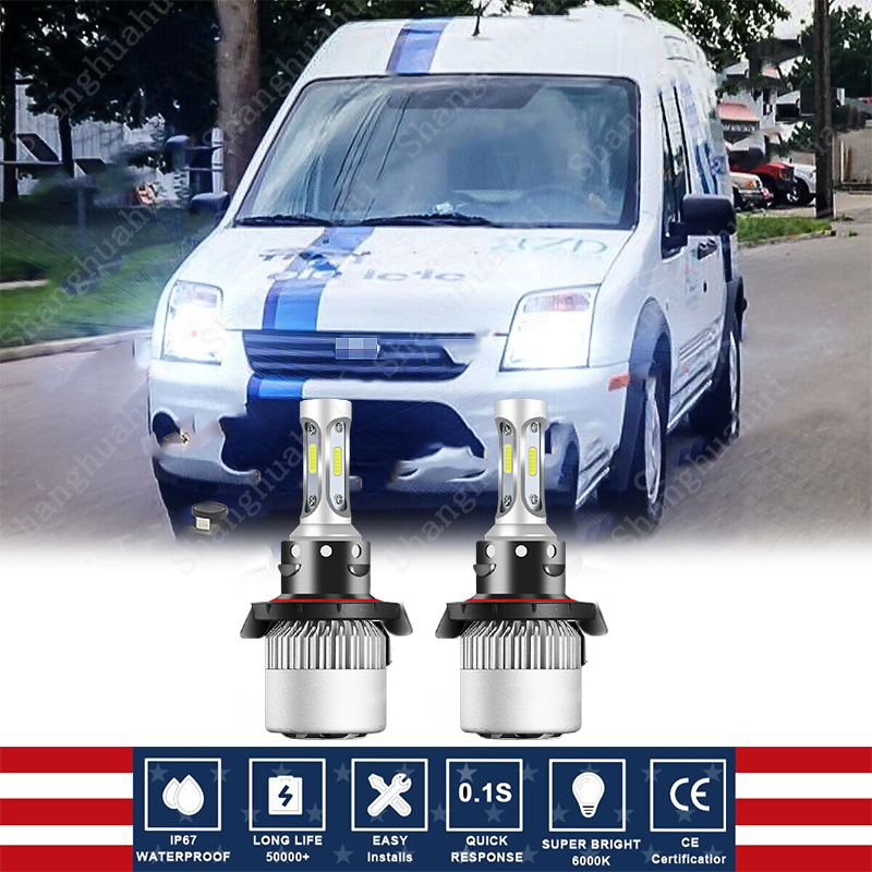 For Ford Transit Connect 2010-2013 6000K Front LED Headlight Bulbs High-Low Beam