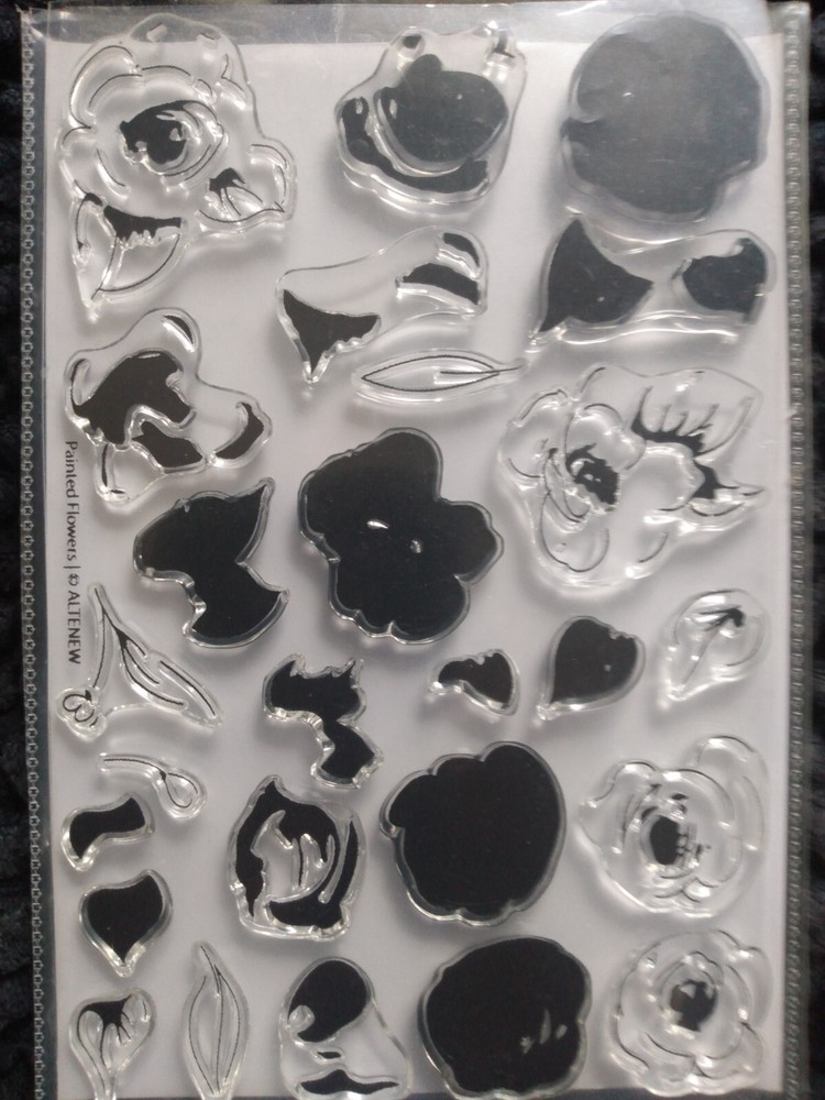 ALTNEW PAINTED FLOWERS STAMP SET