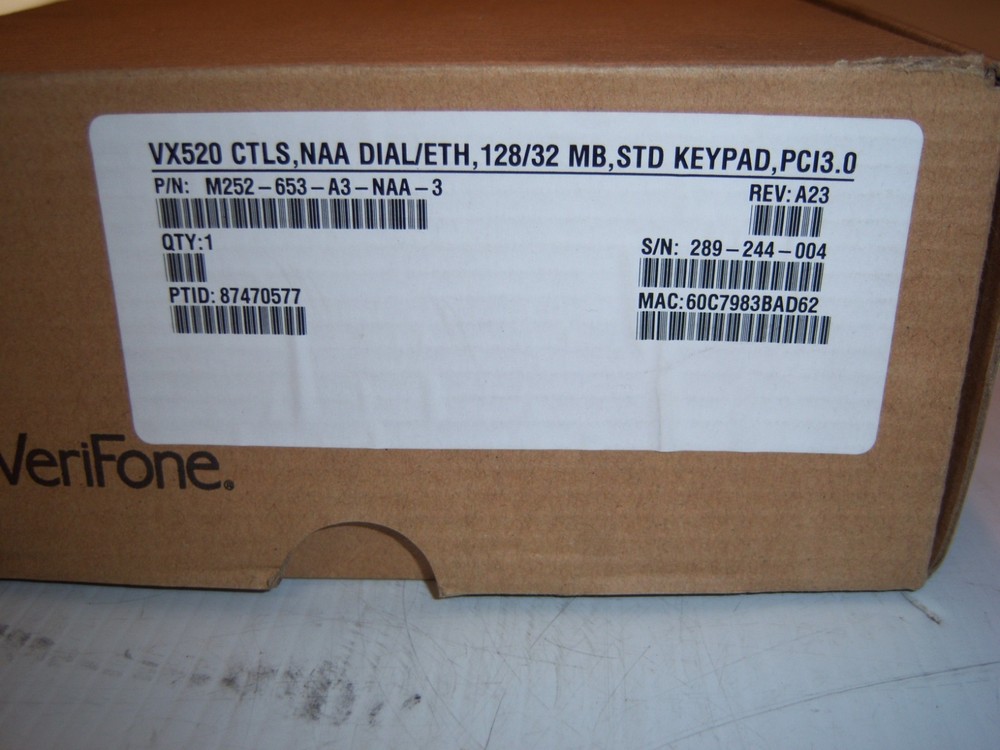 Verifone VX520 CTLS credit card reader