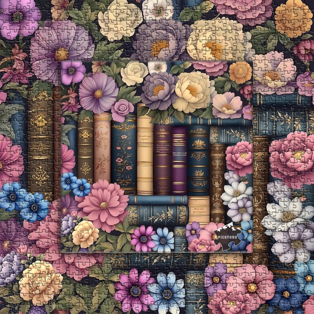 Cozy Library Aesthetic Puzzle