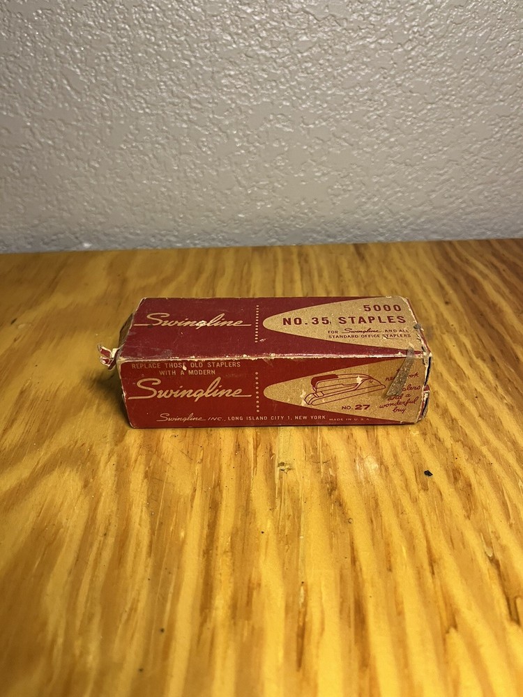 Two Vintage 35 2/D Staples Boxes With Staples One With Advertisement
