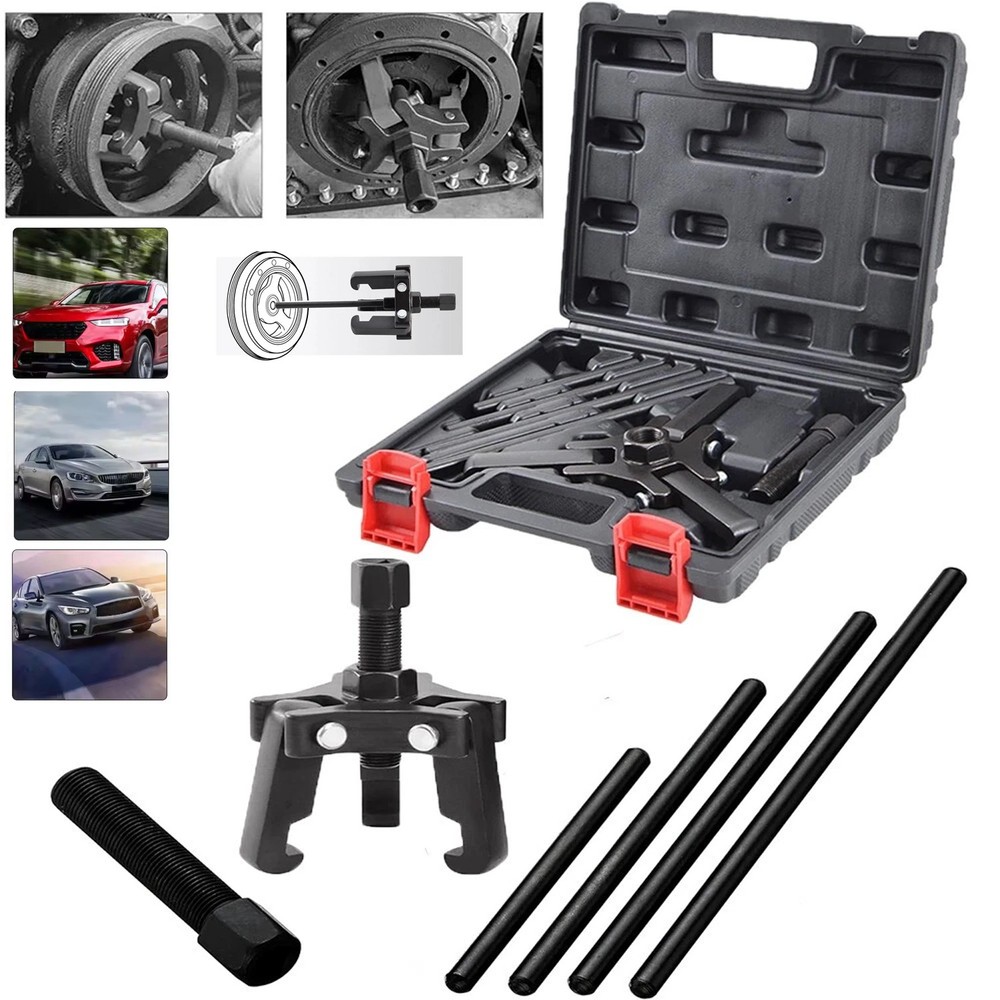 Harmonic Balancer Puller Kit, Adjustable 3-Jaw Puller for Removing Harmonic Damp