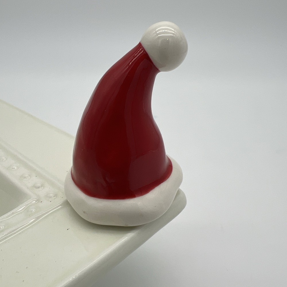 Nora Fleming RETIRED Santa Hat Mini with NF Initials