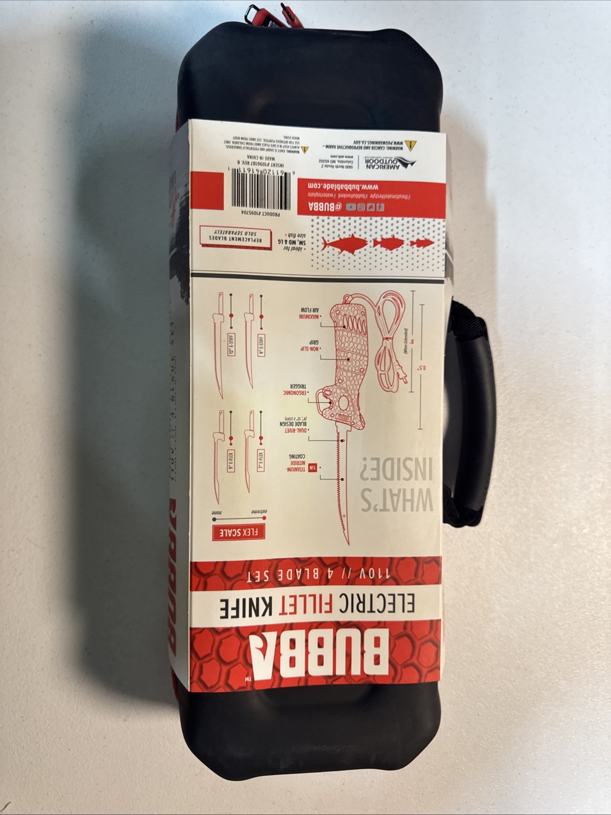 BUBBA 110V Electric Fillet Knife with Non-Slip Grip Handle, 4 Ti-Nitride S.S....