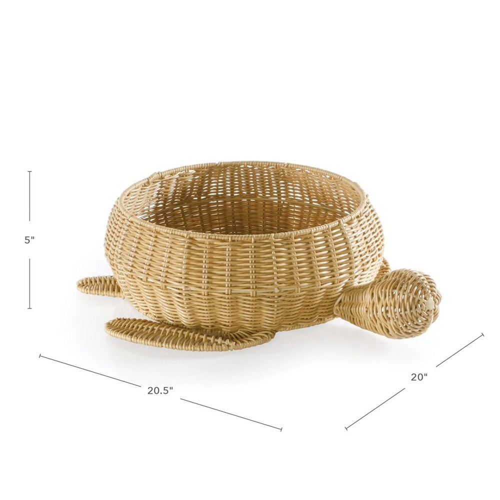 Kaplan Early Learning Turtle Washable Wicker Floor Basket