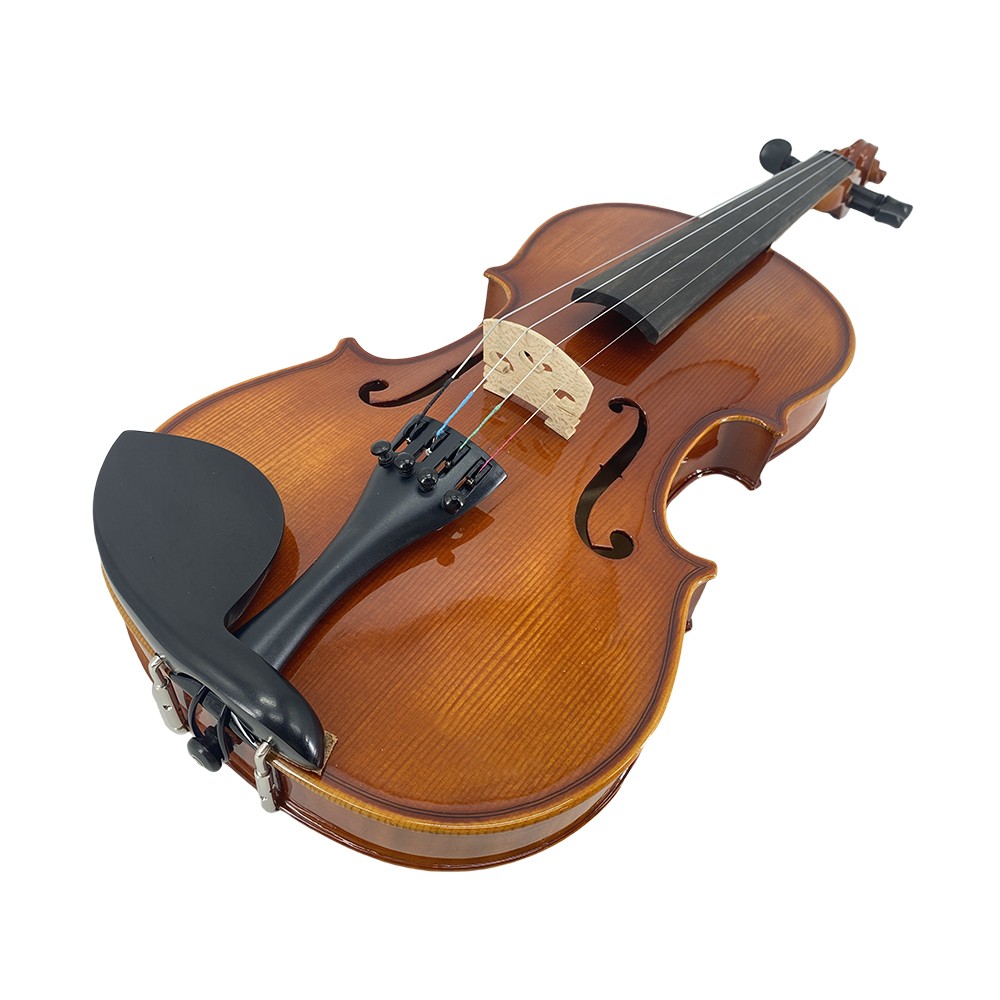 Solid Wood 4/4 Violin tiger pattern Set Full Size Fiddle Kit Handmade with Case