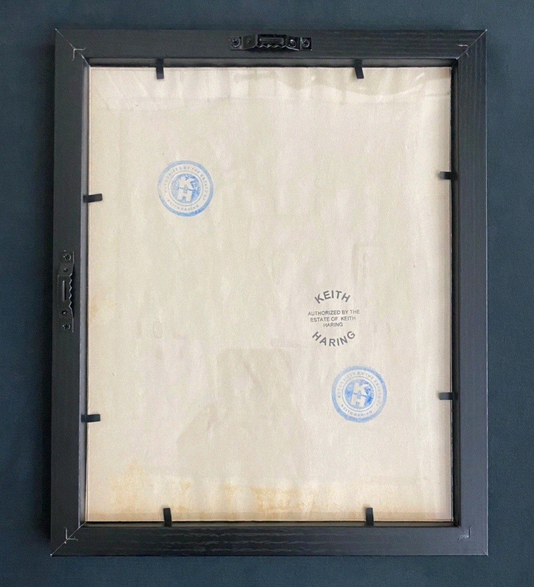 Keith Haring Drawing on Vintage Unique Paper SIGNED NYC