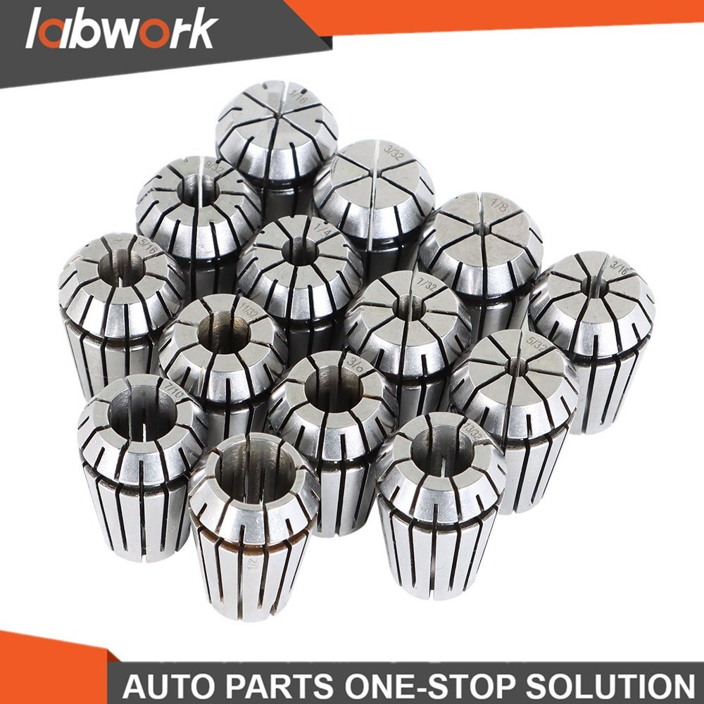 Labwork 14 Pack ER20 Spring Collet Set Fit For CNC Milling Lathe Tool Engraving
