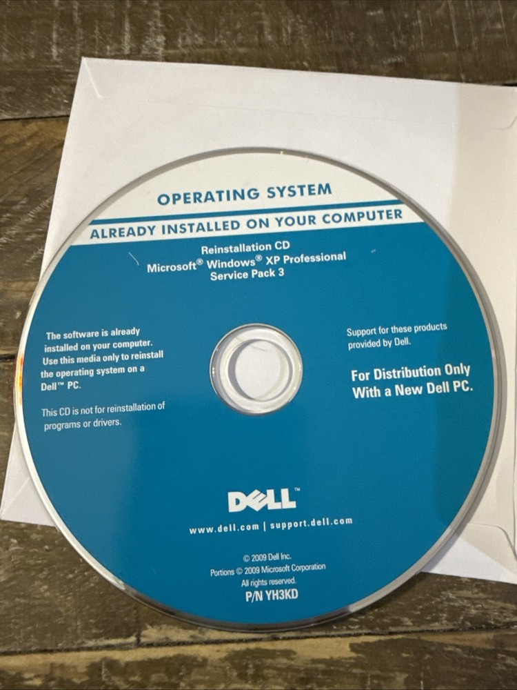 Dell Operating System Windows XP Professional Software PC Cd Rom