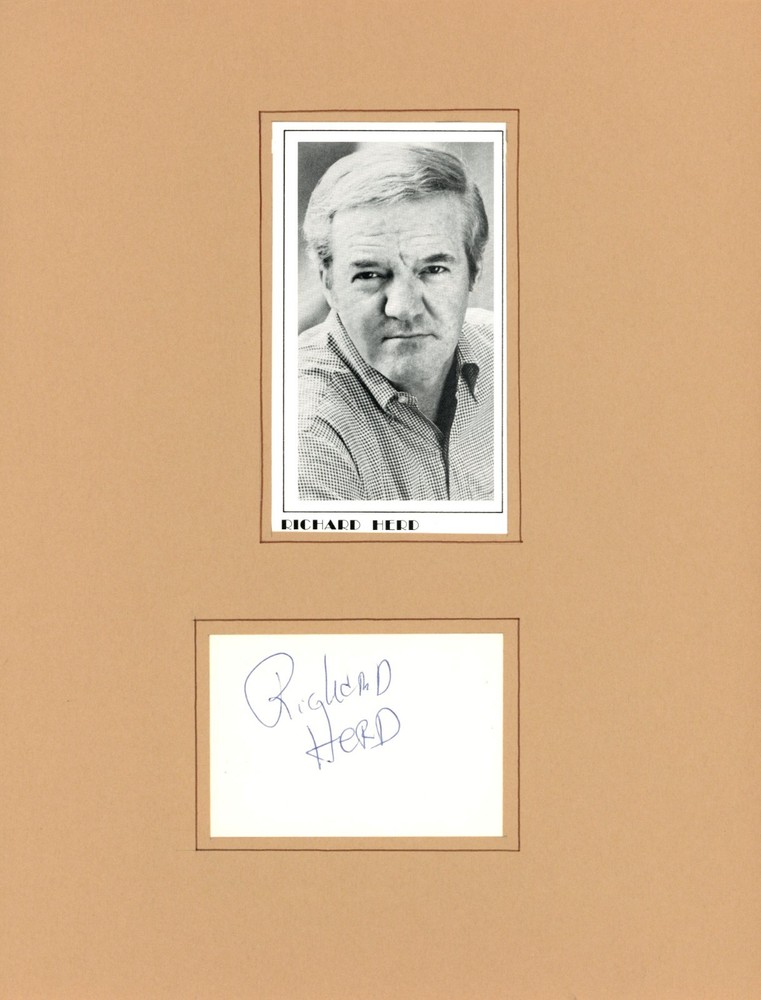 Richard Herd Autograph Display