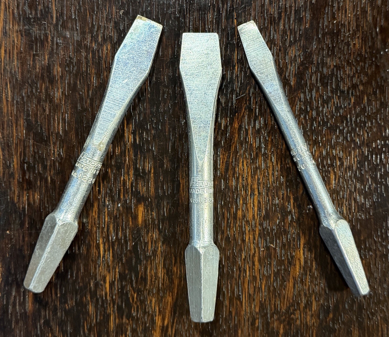 NOS Stanley No. 1226 Handyman Brace Bit Set Slotted Screwdrivers 1/4 • 3/8 • 1/2