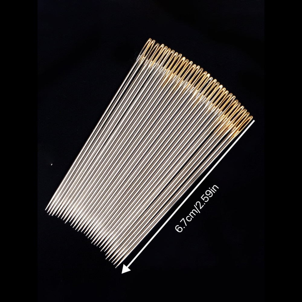 Sewing Needles Large Eye Sharp Point, 25pcs Large Eye Hand Stitching Needles Set