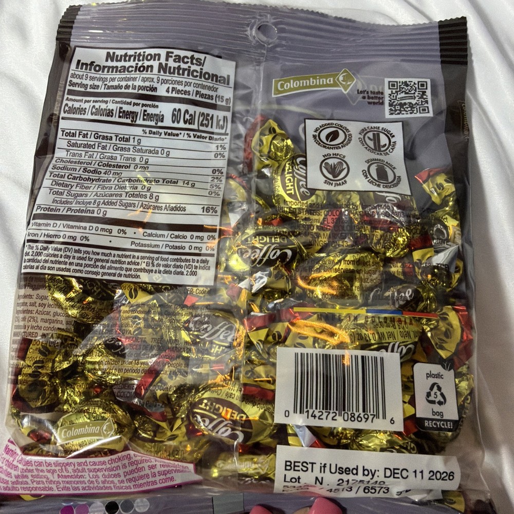 Colombina Coffee Delight Hard Candy 2 Count