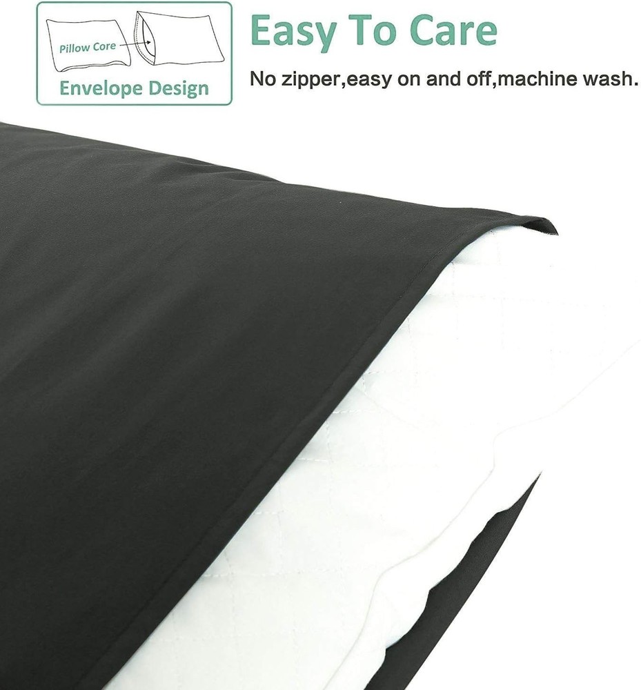 Queen Pillowcase Set 4 Pack Brushed Microfiber 20x30 Pillowcases Soft
