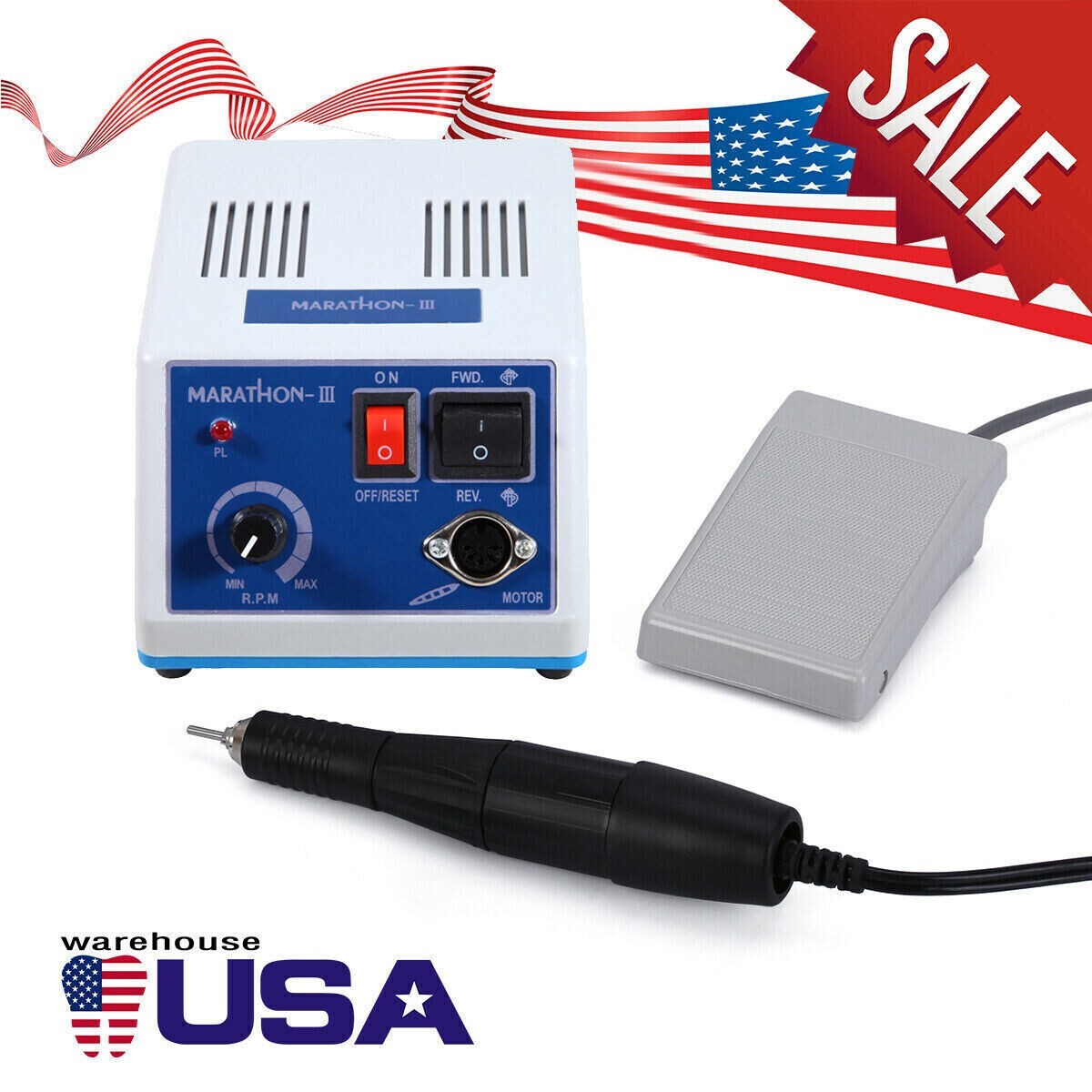 Dental Lab Marathon Electric Micromotor Polishing + 35K rpm Motor Handpiece Kit