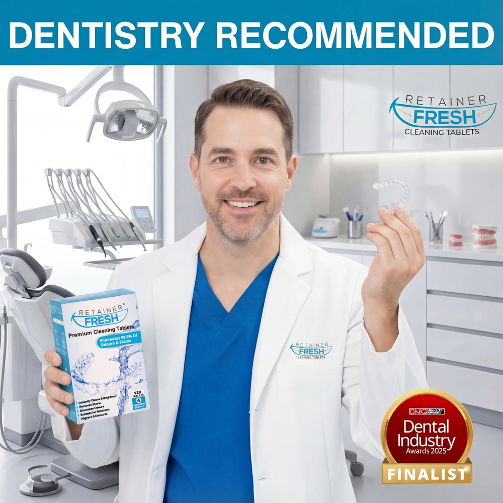 Retainer Fresh Cleaner Tablets - Denture Cleaner, 36 Tablets, White