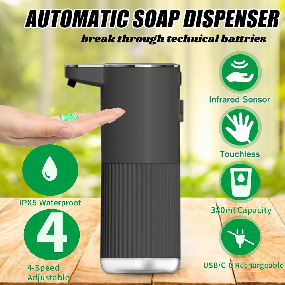 Automatic Soap Dispenser, Touchless Foam Soap Dispenser for Bathrooms,