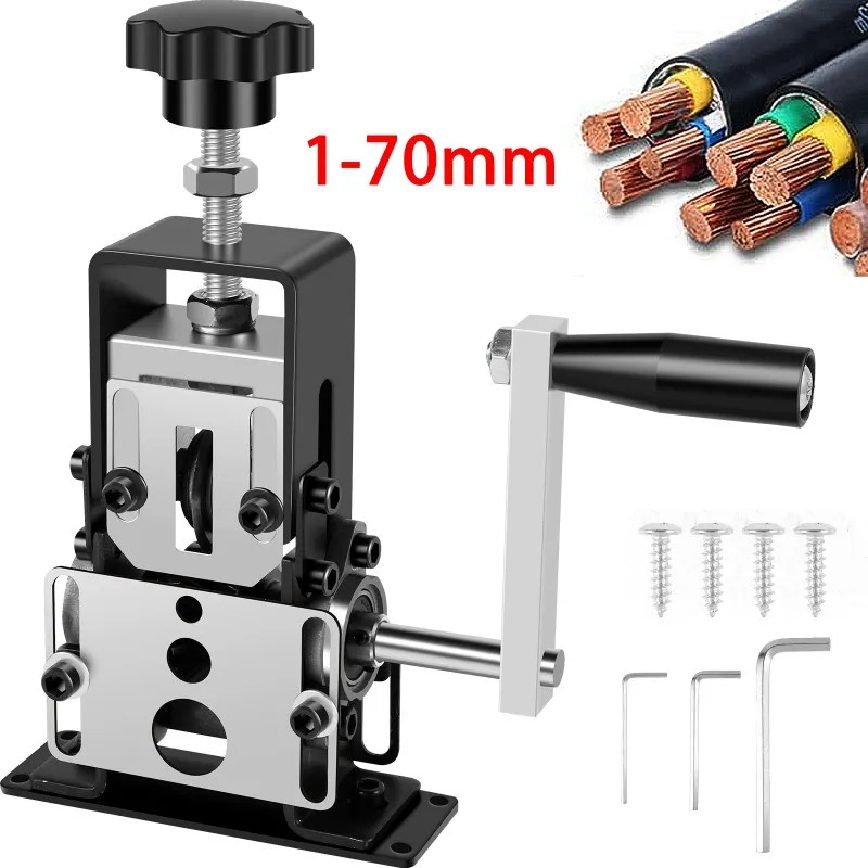1-70mm Wire Stripper Manual/Drill Powered Wire Stripping Tool Portable Copper Sc
