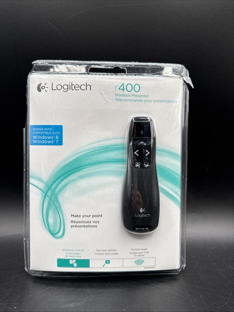 Logitech New R400 Presenter Remote Control and Laser Pointer 910-001354