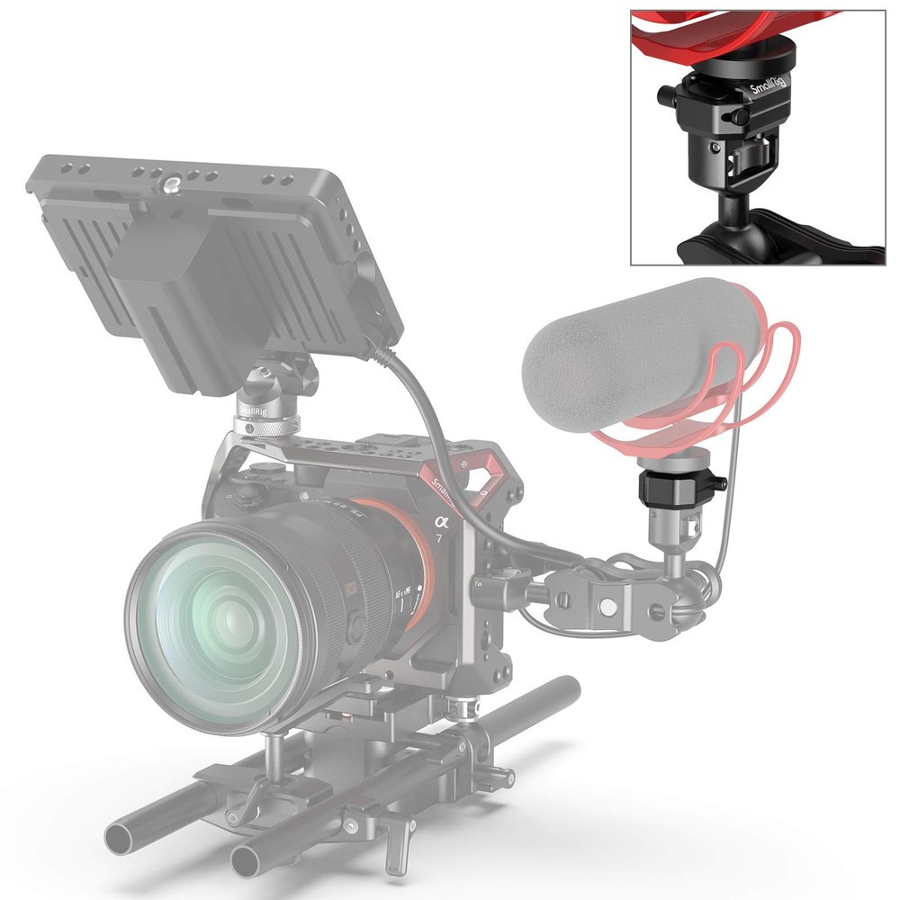 SmallRig Universal Cold Shoe Mount, Multi-Functional Shoe Adapter with Safety...