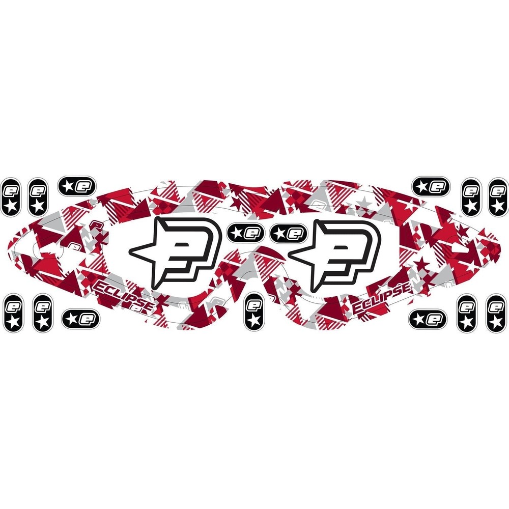 Planet Eclipse Vents Goggle Sticker - E-Flex, Avatar, E-vents - Waveform Red