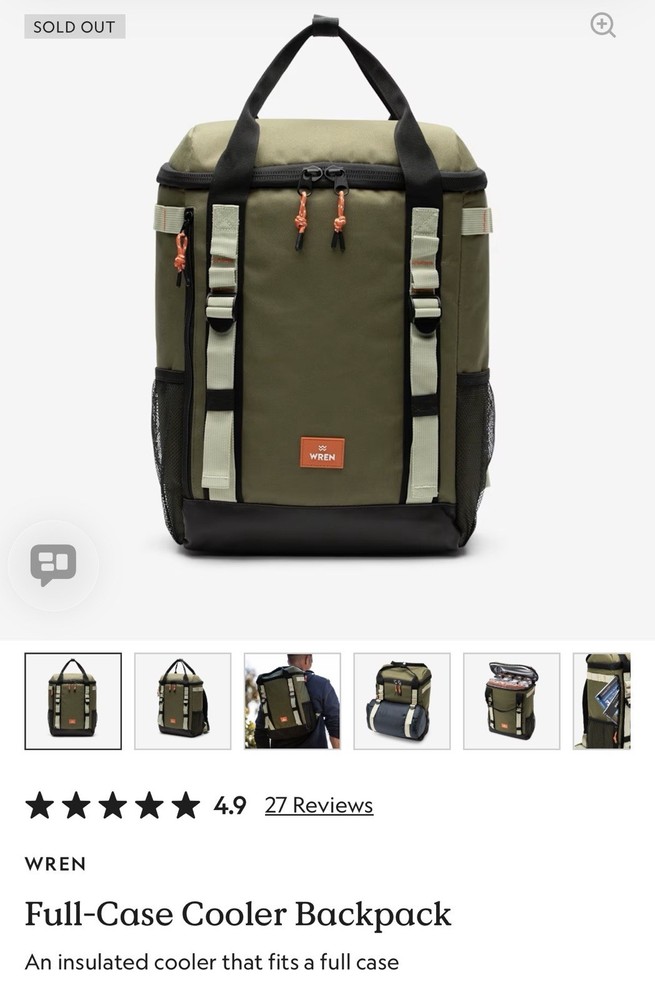 WREN FULL CASE COOLER BACKPACK -SOLD OUT!!