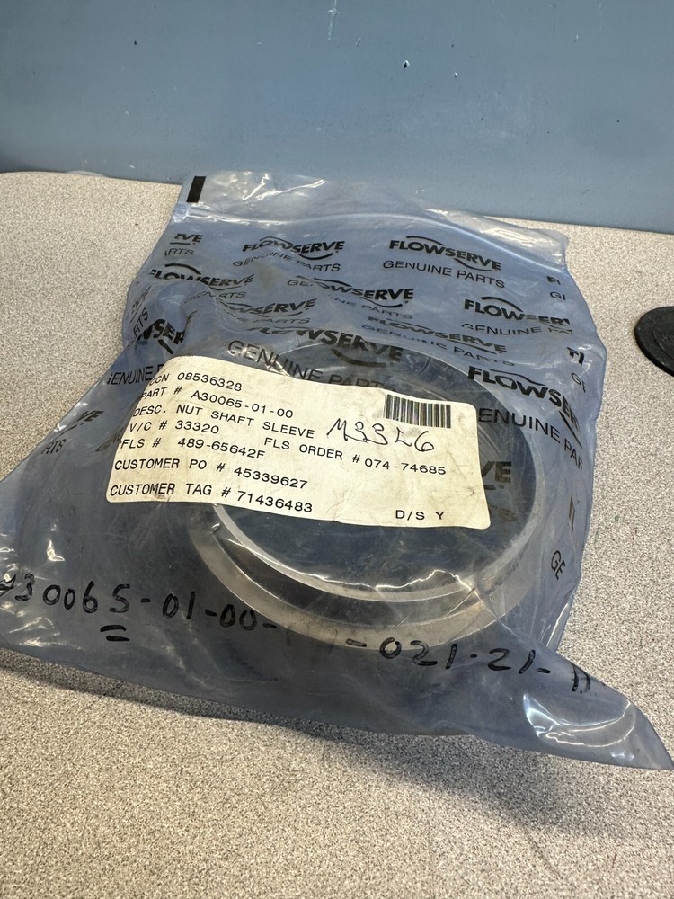 FLOWSERVE A30065-01-00 COMPRESSION NUT, NEW FREE SHIPPING